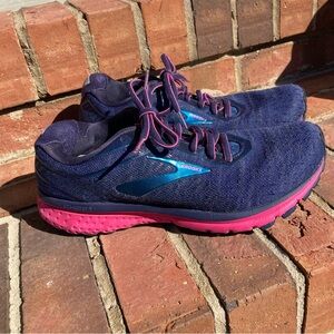 Brooks Women's Ghost 12 Blue and Pink Running Shoes